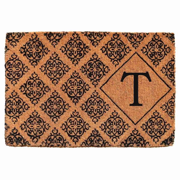 Calloway Mills Monogram Door Mat, Black, Natural, 24 in W x 36 in L 103332436T - main